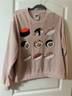 Queen of Sparkles Rhinestone Sushi Sweater